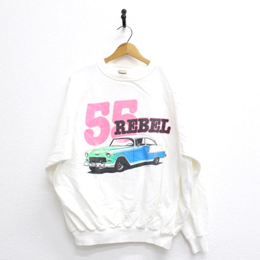 Vintage Chevy 1955 Rebel Rouser Sweatshirt XXL 2X