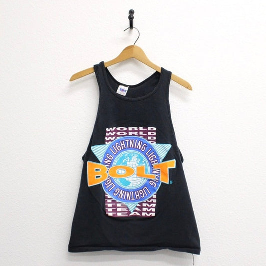 Vintage Lightning Bolt World Team Tank T Shirt Large