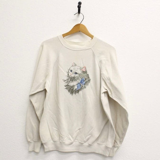 Vintage Kitty Cat Sweatshirt XL