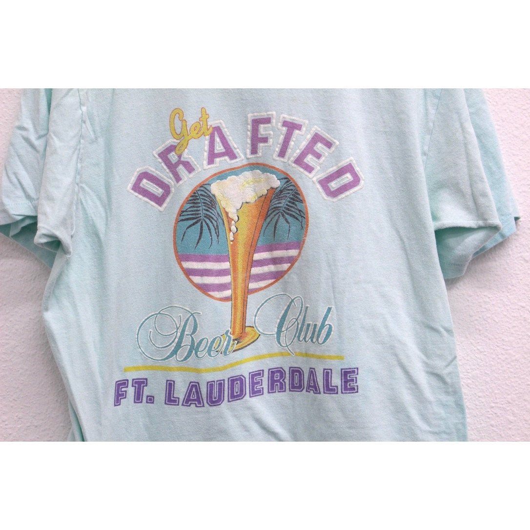 Vintage Get Drafted Beef Club Fort Lauderdale T Shirt Large