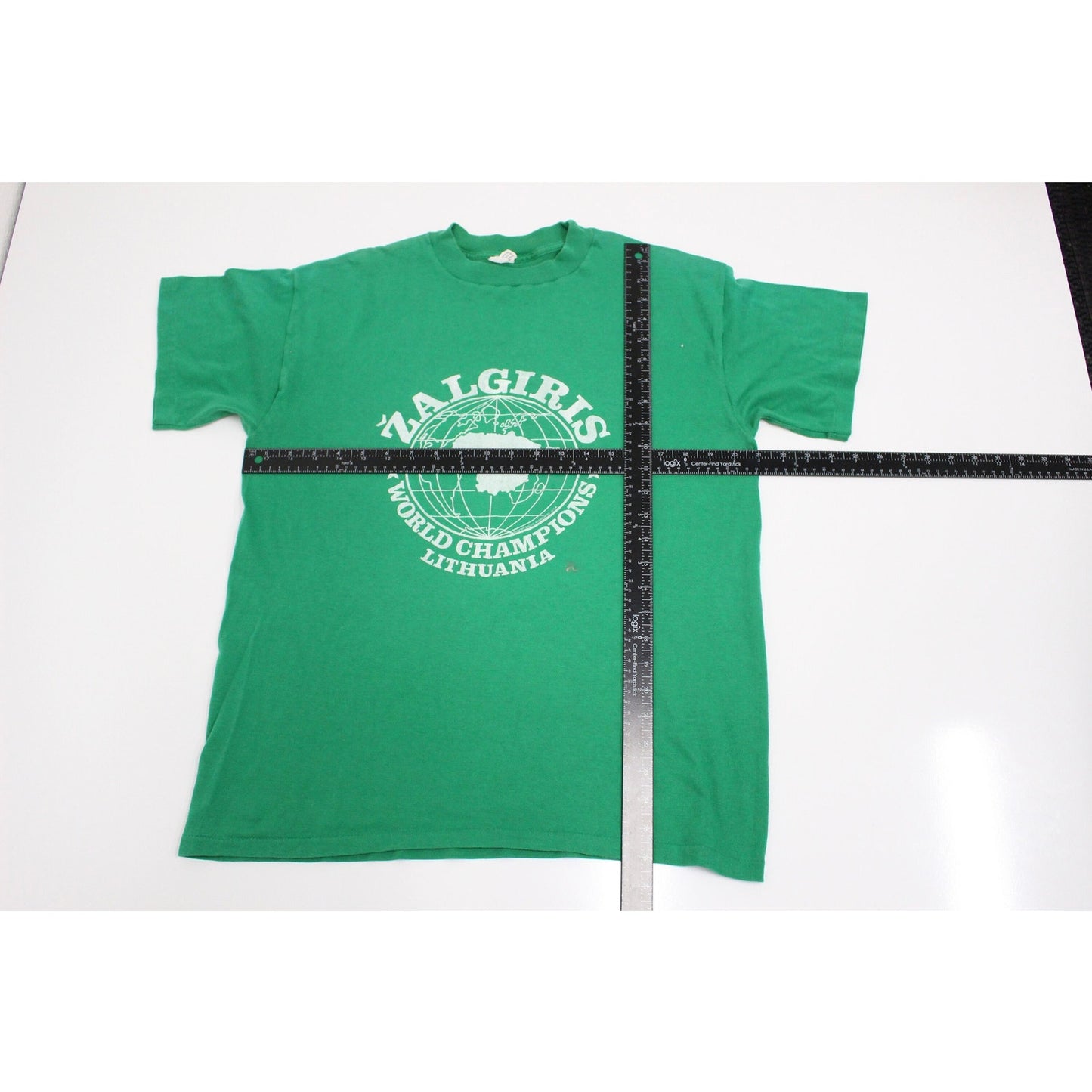 Vintage World Champions Lithuania Zalgiris Basketball T Shirt XL
