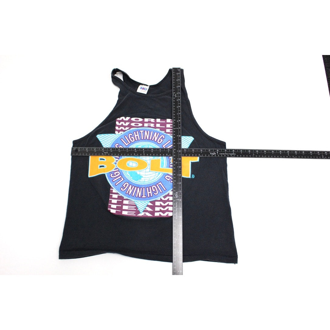 Vintage Lightning Bolt World Team Tank T Shirt Large