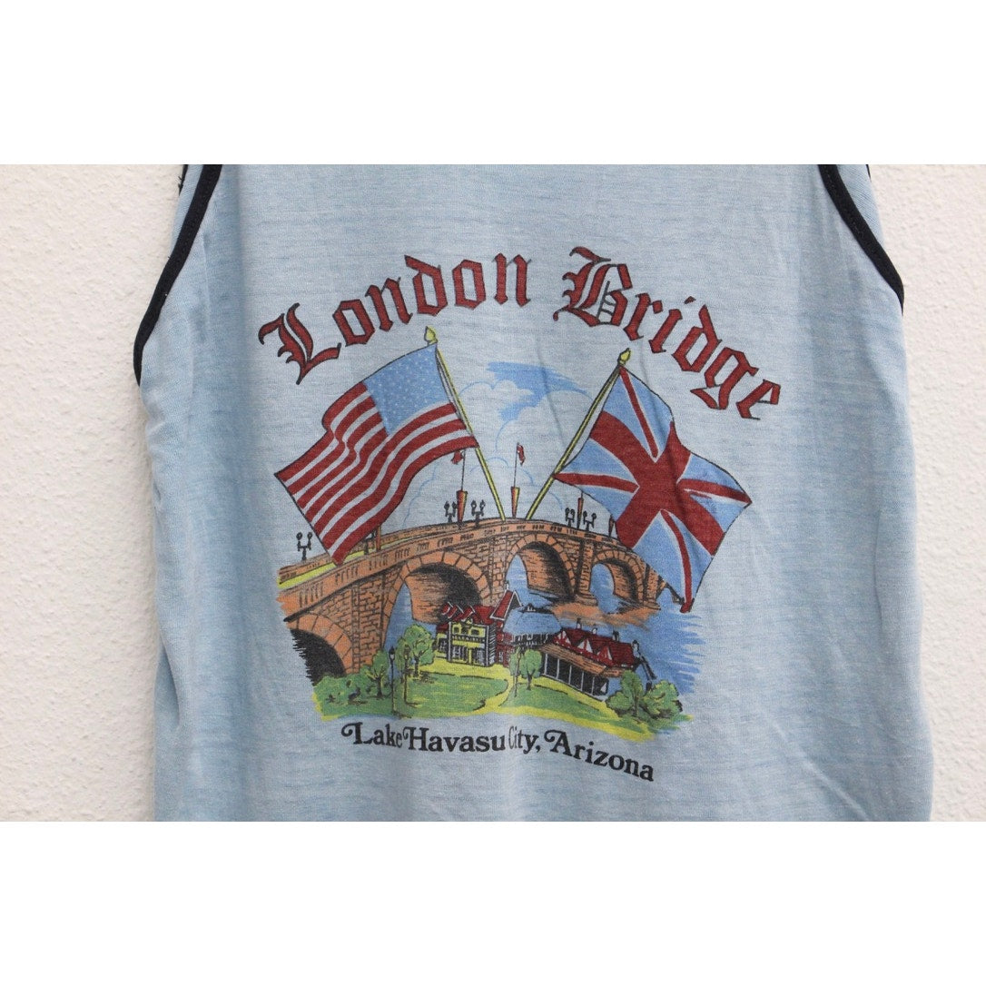 Vintage London Bridge Lake Havasu City Arizona Tank T Shirt Large