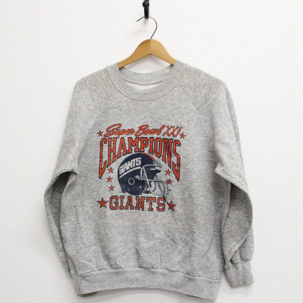 Vintage New York Giants Super Bowl XXI Champions Sweatshirt Medium