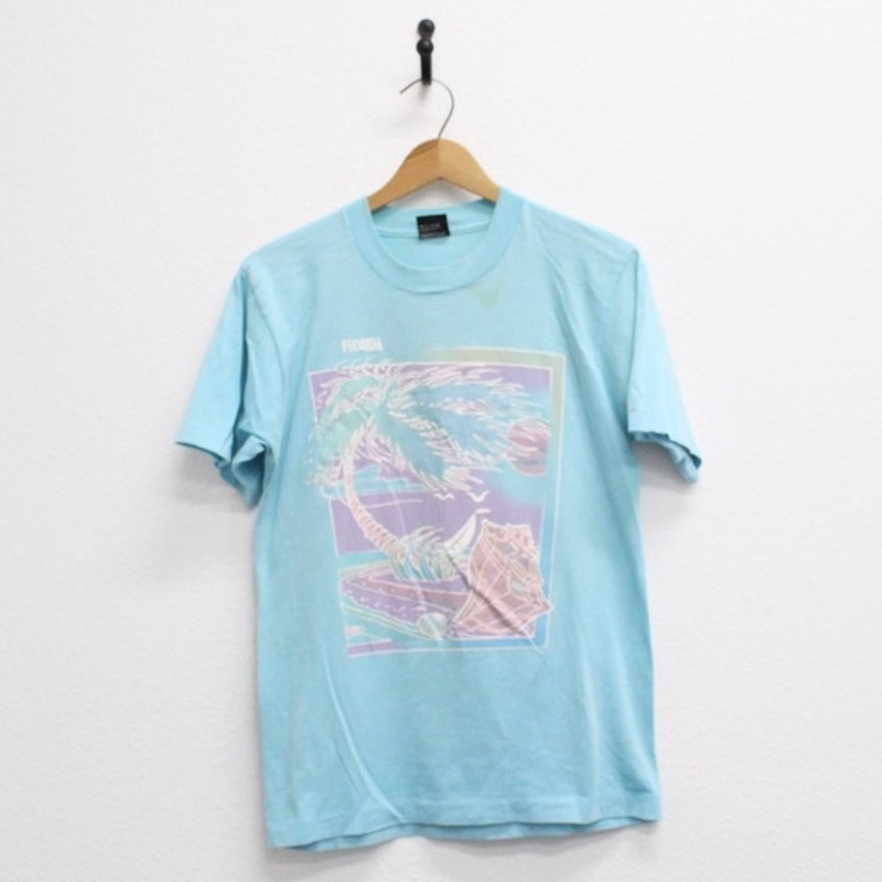 Vintage Florida Beach Scene T Shirt Medium