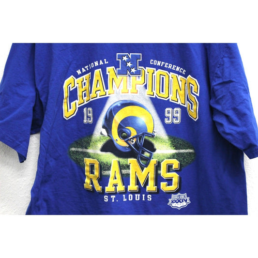Vintage St Louis Rams Football NFC Champions 1999 T Shirt XL