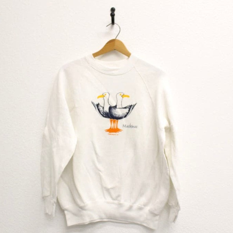 Vintage Mackinac Island Michigan Seagull Sweatshirt XL