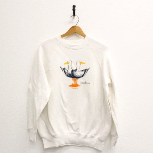 Vintage Mackinac Island Michigan Seagull Sweatshirt XL