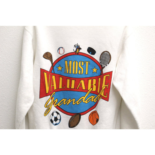 Vintage Most Valuable Grandad Sports Sweatshirt Large