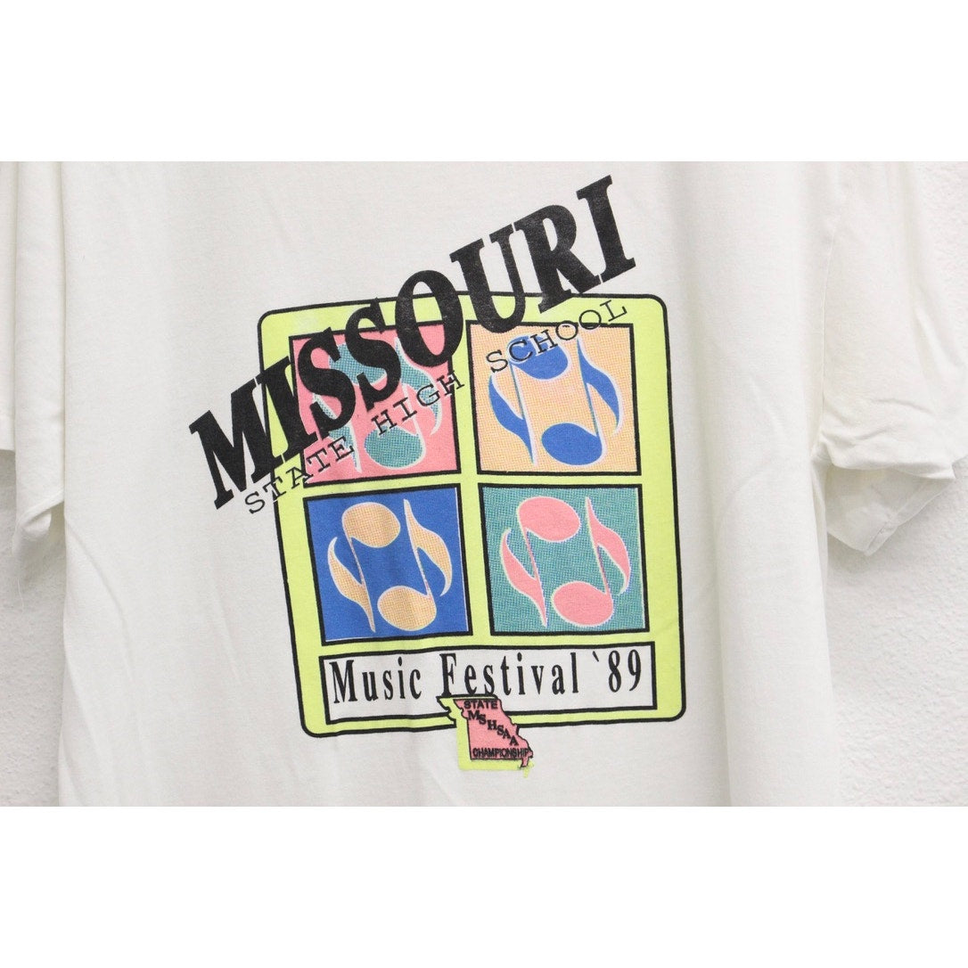 Vintage Missouri State High School Music Festival 1989 T Shirt Large