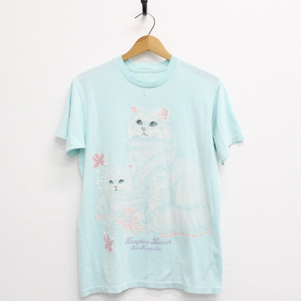 Vintage Kitty Cats Hampton Beach New Hampshire T Shirt Medium