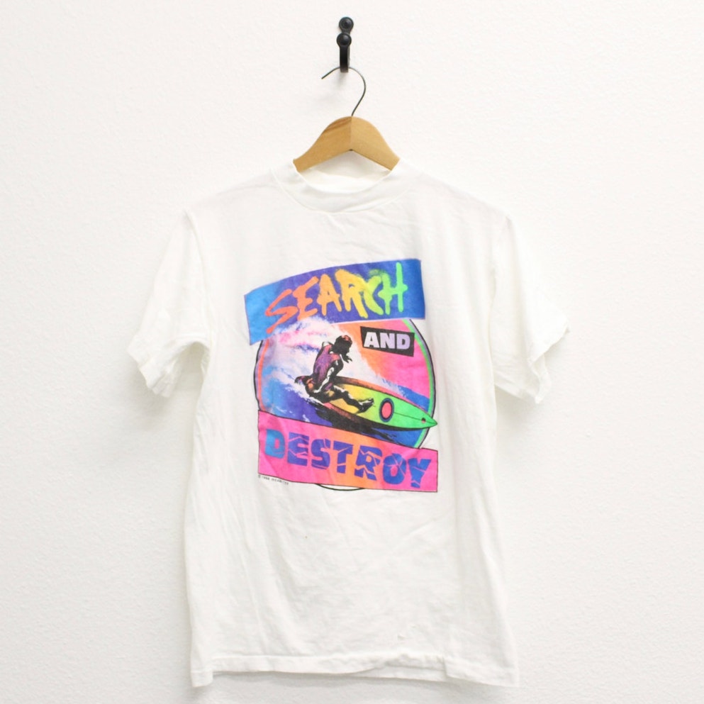 Vintage Search and Destroy Surfing T Shirt Medium