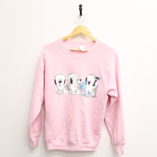 Vintage Cute Shaggy Dog Grooming Sweatshirt Medium