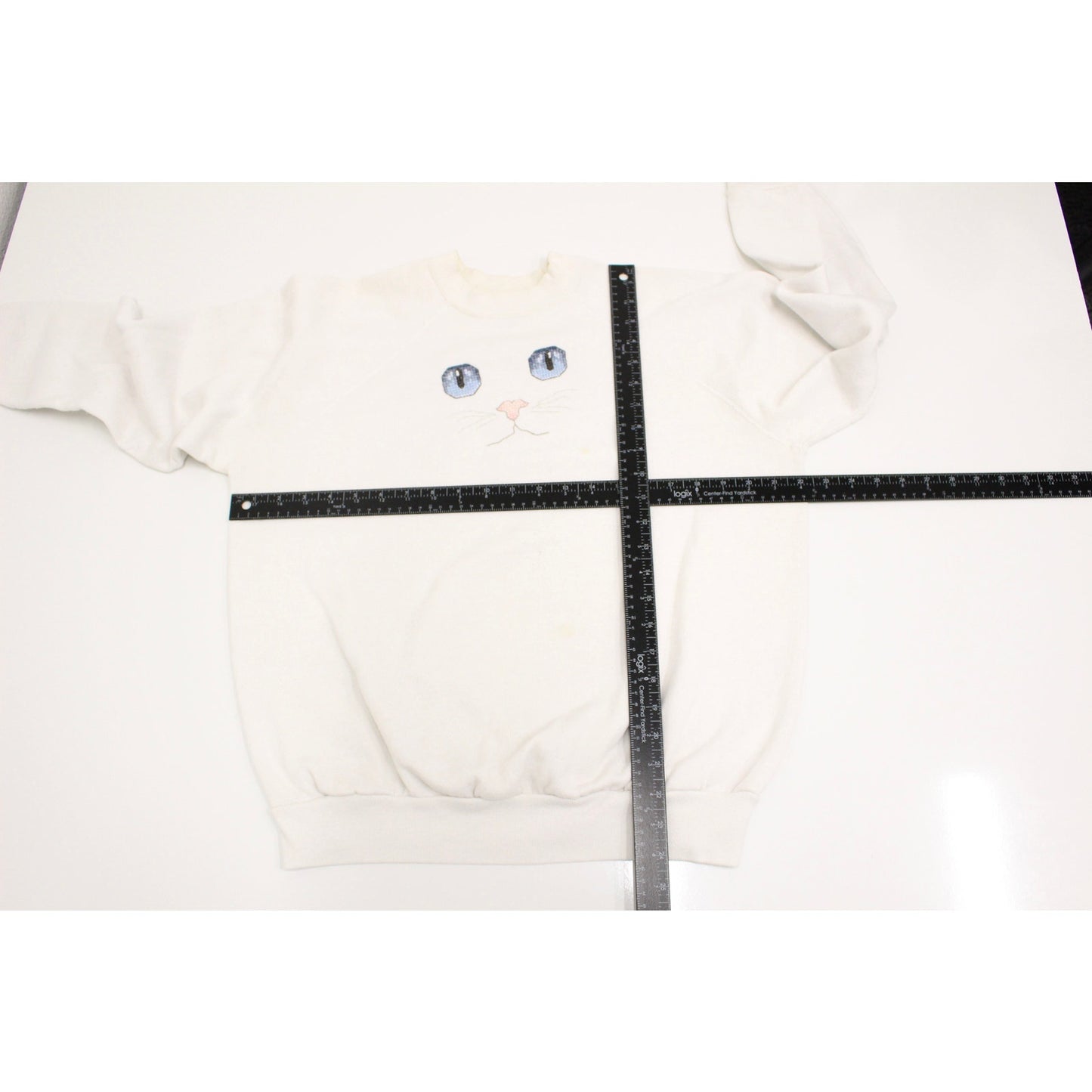 Vintage Kitty Cat Face Sweatshirt XL