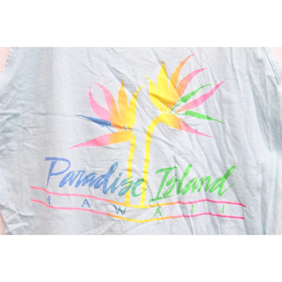 Vintage Paradise Island Hawaii Tank T Shirt Large