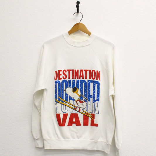 Vintage Snoopy Skiing Vail Colorado Sweatshirt Large