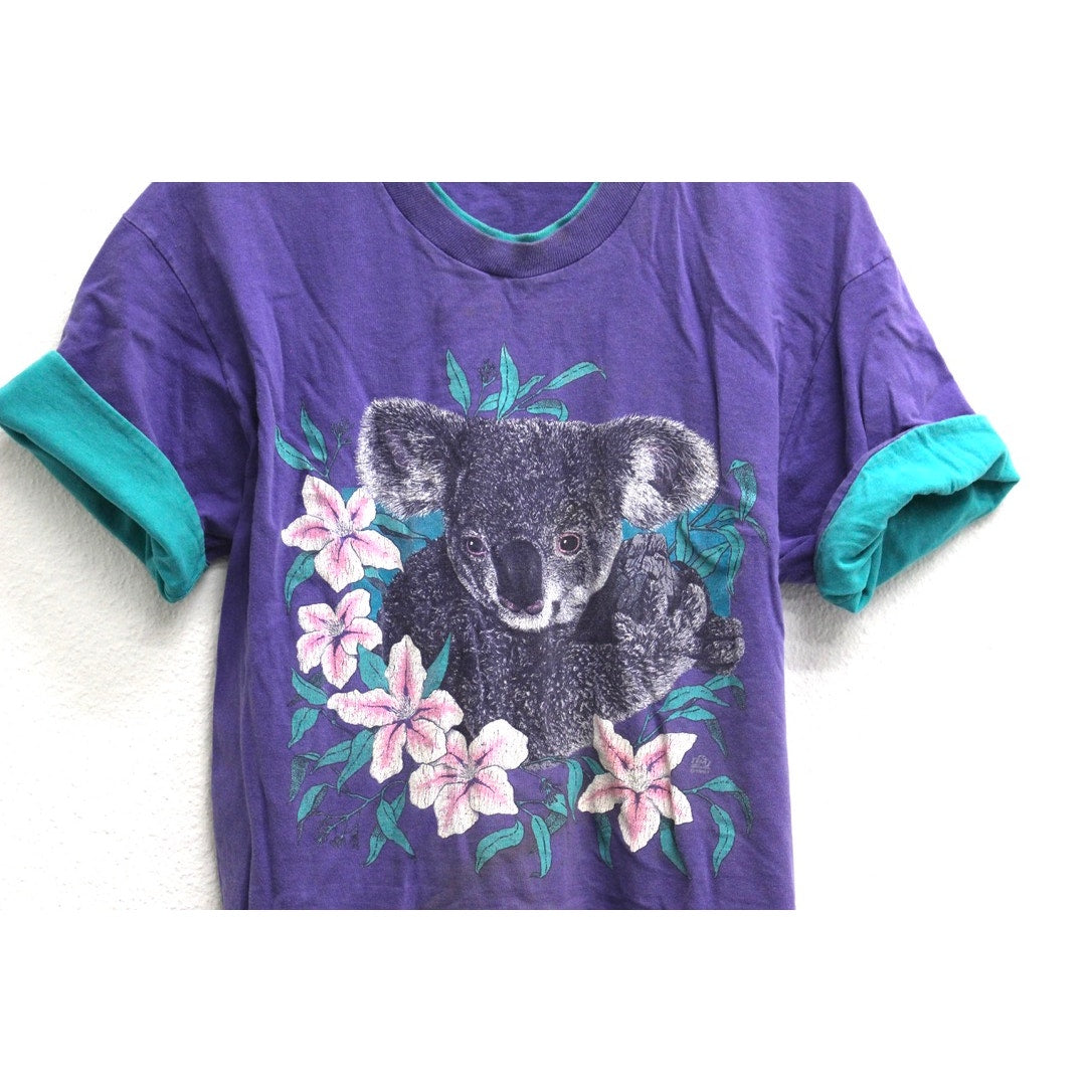 Vintage Koala Hibiscus T Shirt Medium