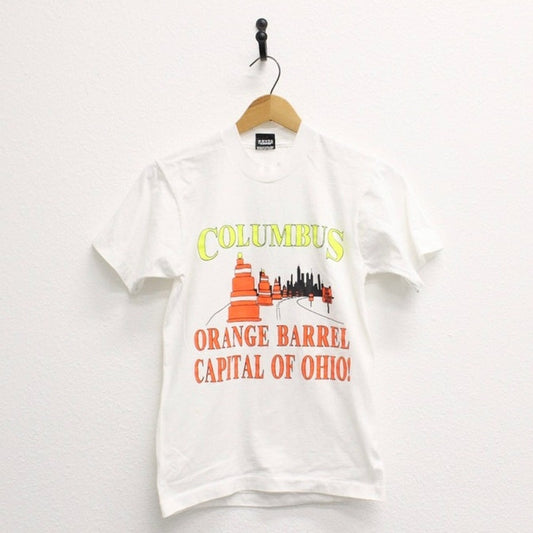 Vintage Columbus Ohio Orange Barrel Capital T Shirt Small