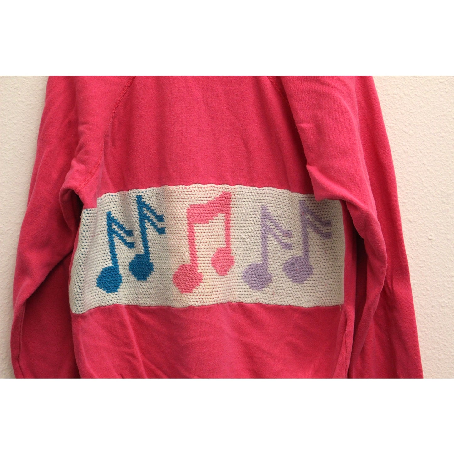 Vintage Music Notes Sweatshirt XL