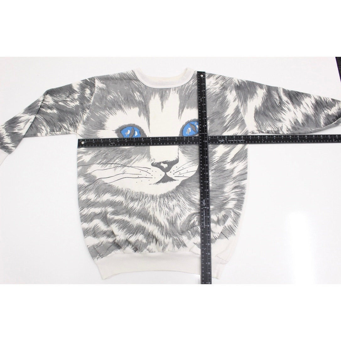 Vintage Kitty Cat Face Sweatshirt Medium