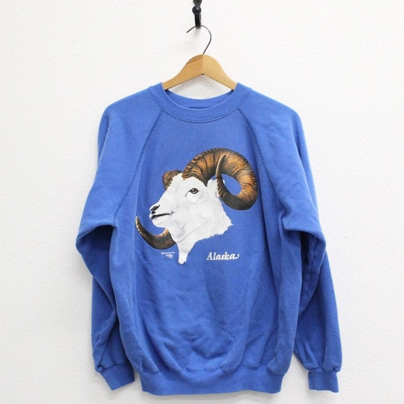 Vintage Alaska Ram Sweatshirt XL