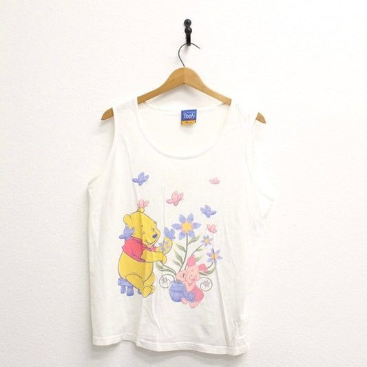 Vintage Disney Winnie the Pooh and Piglet Tank Top Large