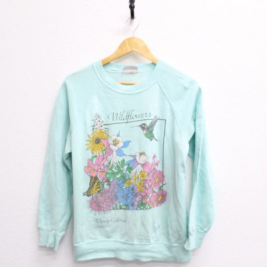 Vintage Wildflowers Ouray Colorado Sweatshirt Large