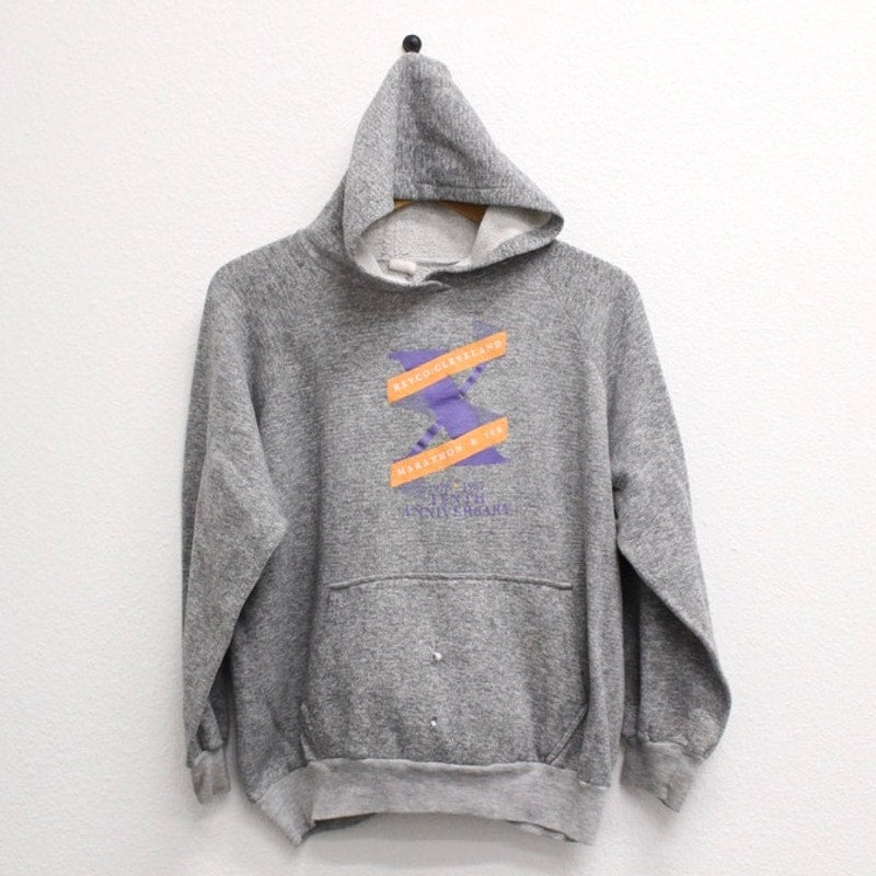 Vintage Revco Cleveland Marathon & 10k Hooded Sweatshirt XL