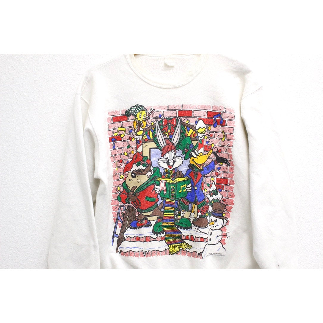 Vintage Looney Tunes Christmas Caroling Sweatshirt Large