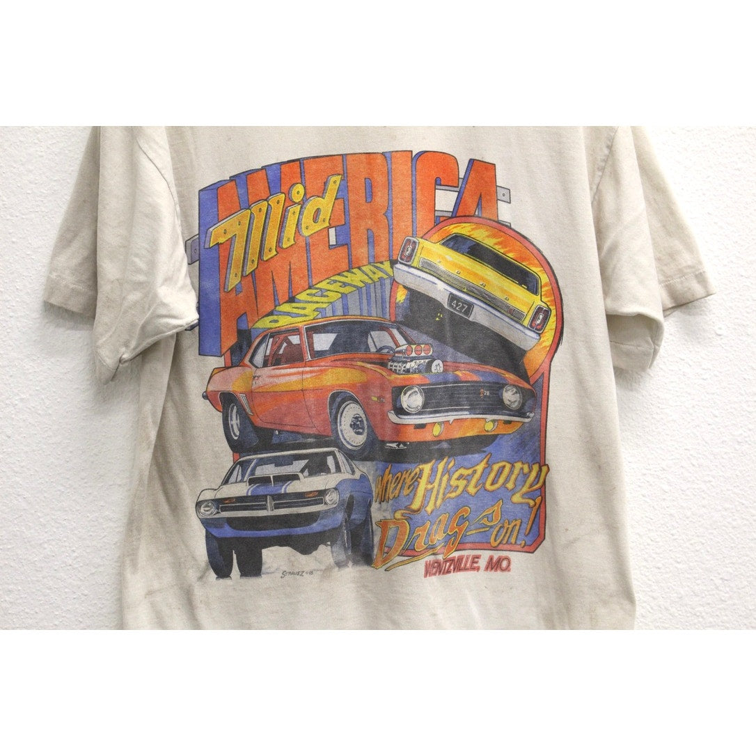 Vintage Mid America Raceway T Shirt Large