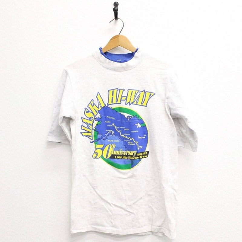 Vintage Alaska Highway 50th Anniversary T Shirt Large