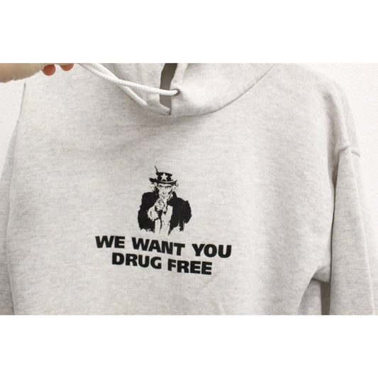 Vintage Oregon National Guard Drug Free Hooded Sweatshirt Large