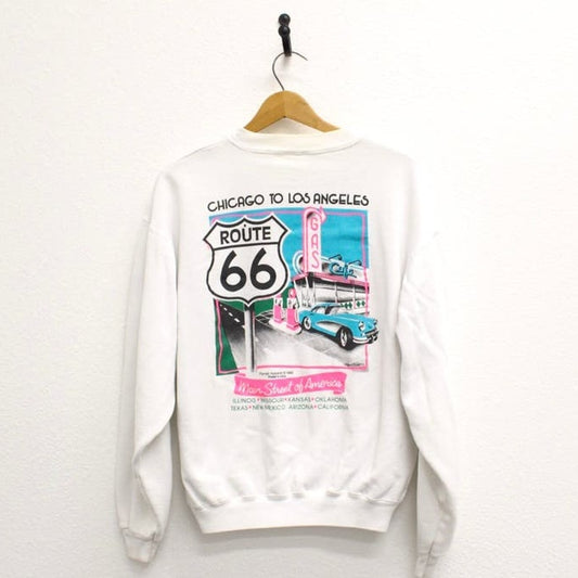 Vintage Get Your Kicks on Route 66 Sweatshirt Large