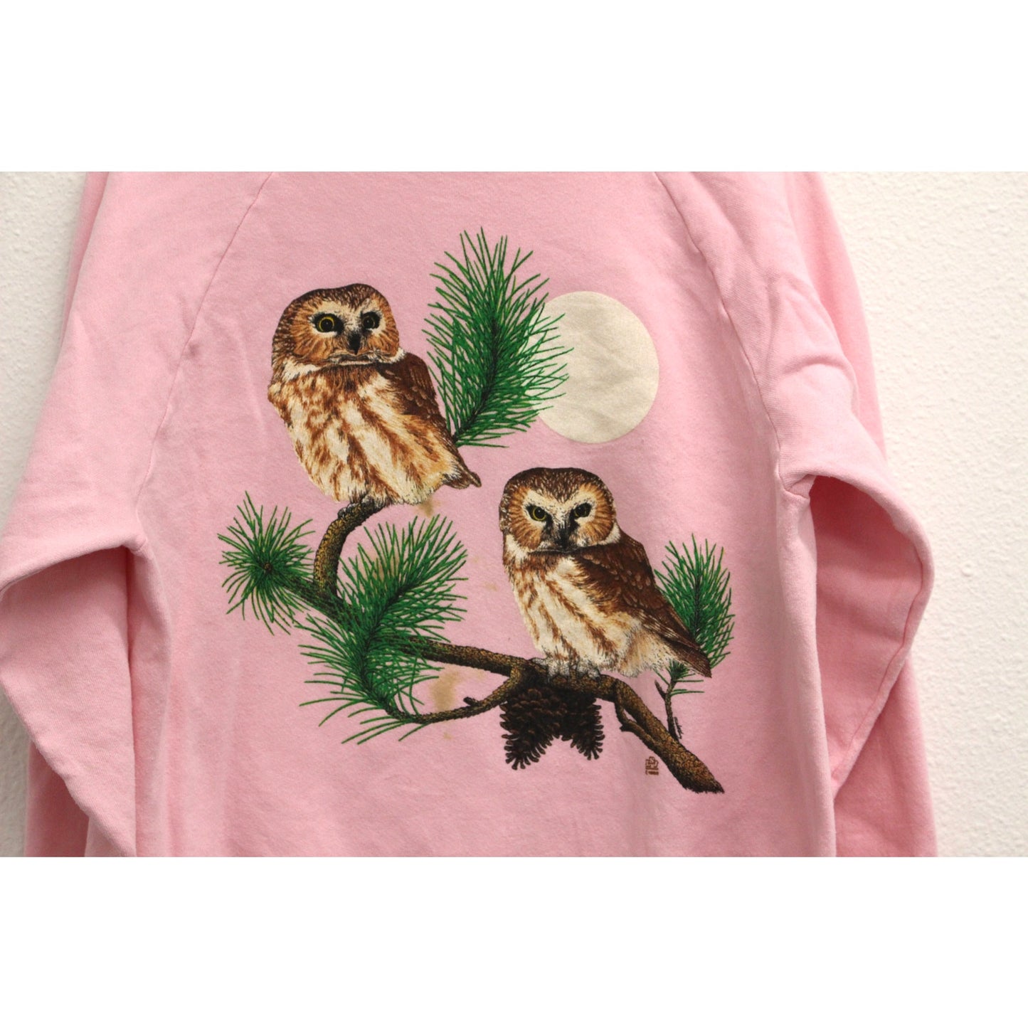 Vintage Owls Sweatshirt Large