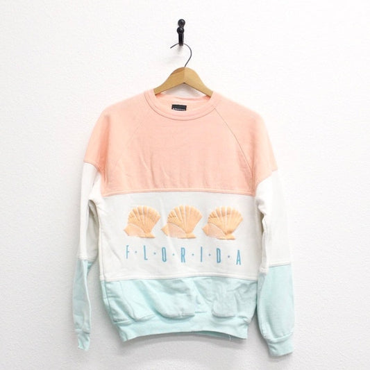 Vintage Florida Seashells Sweatshirt Medium
