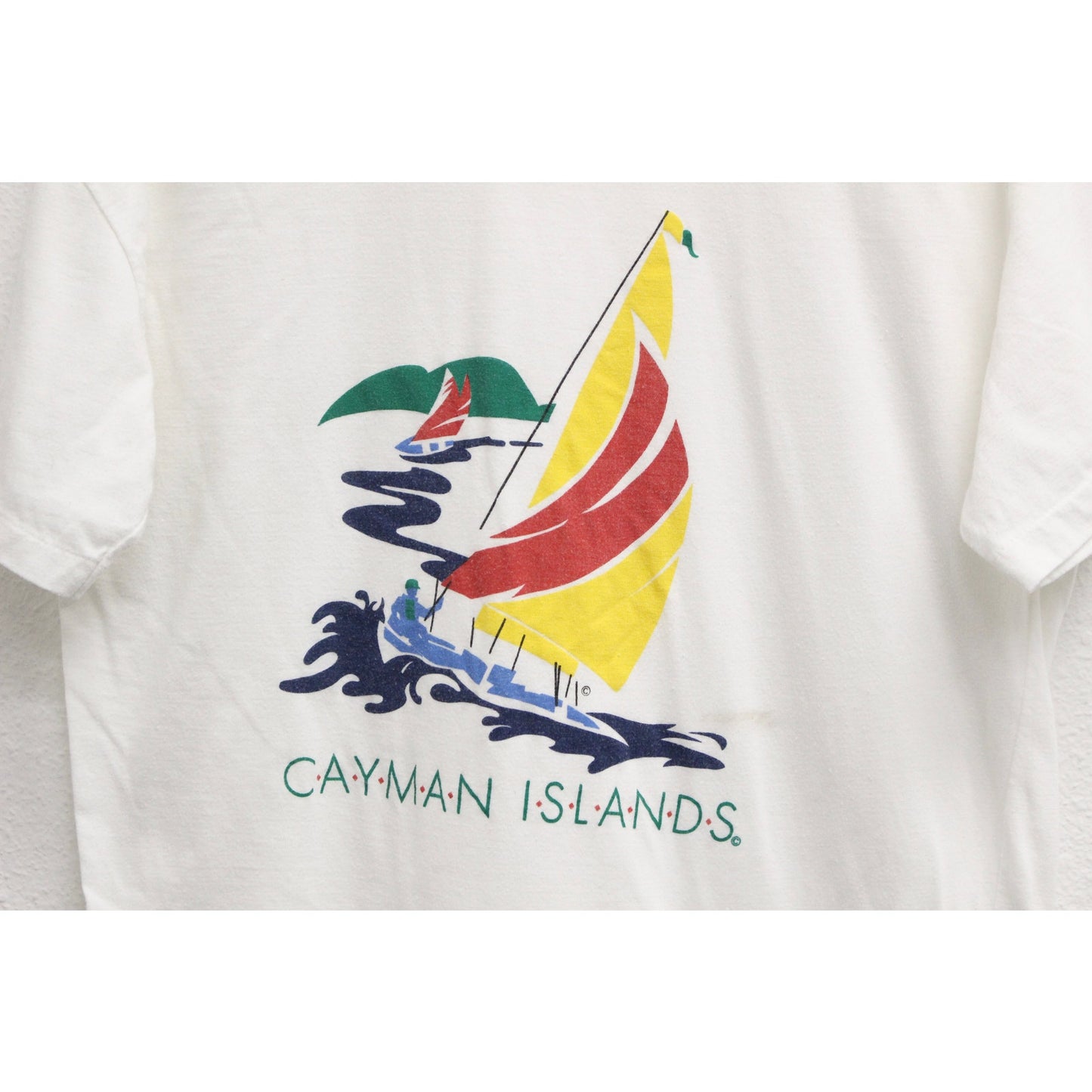 Vintage Cayman Islands Sailing T Shirt Medium