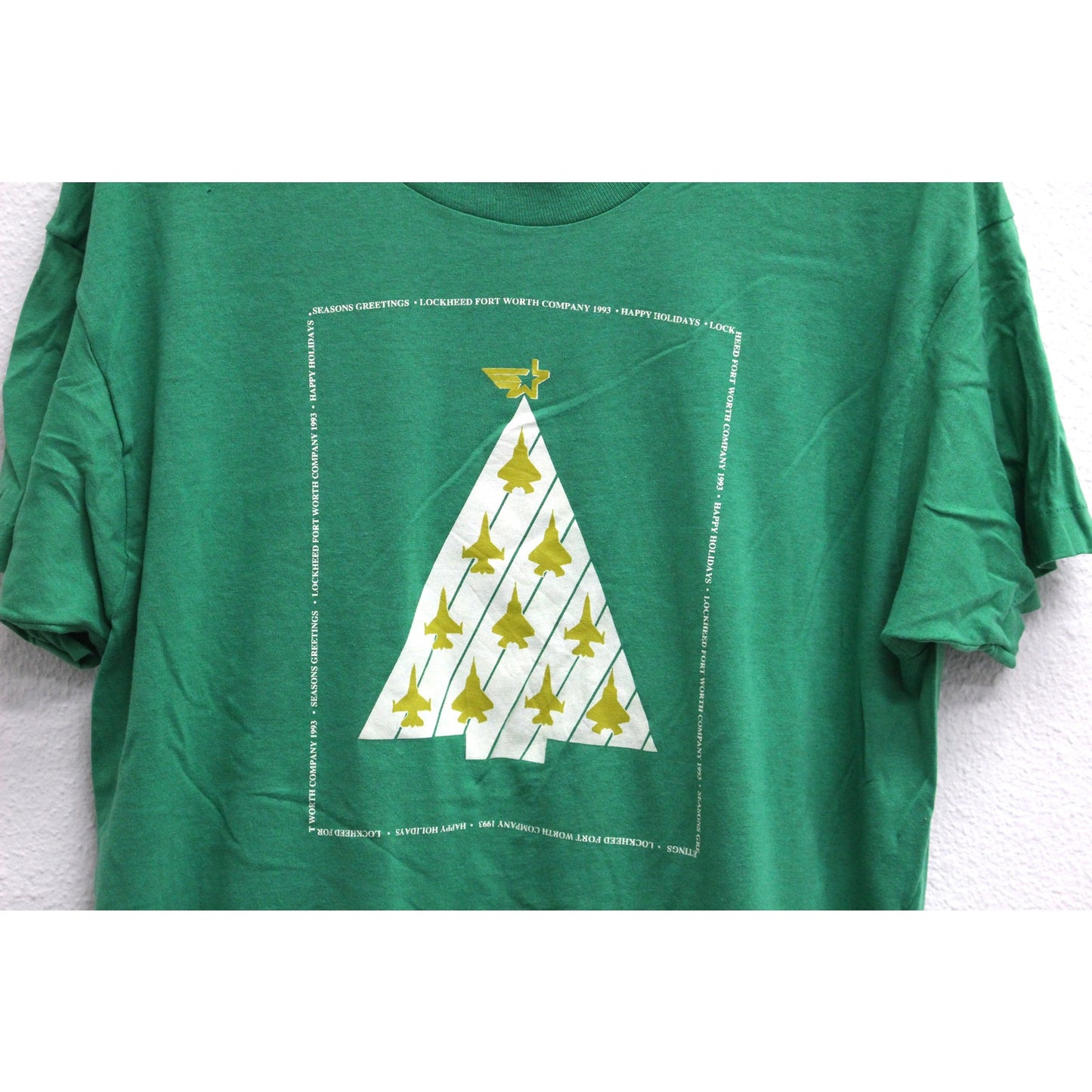 Vintage Lockheed Martin Fort Worth Texas Christmas 1993 T Shirt XL