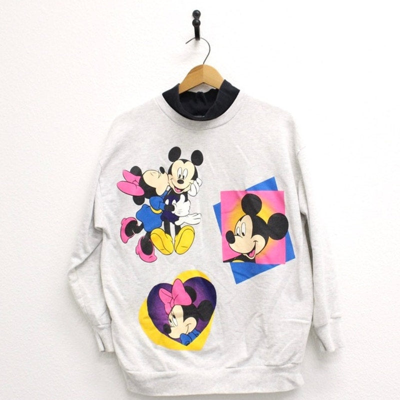 Vintage Mickey & Minnie Mouse Sweatshirt Medium