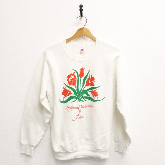 Vintage Holland's Celebration of Tulips Sweatshirt Large