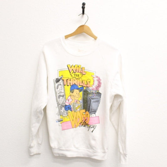 Vintage Will the Thrills Video Therapy Sweatshirt Medium