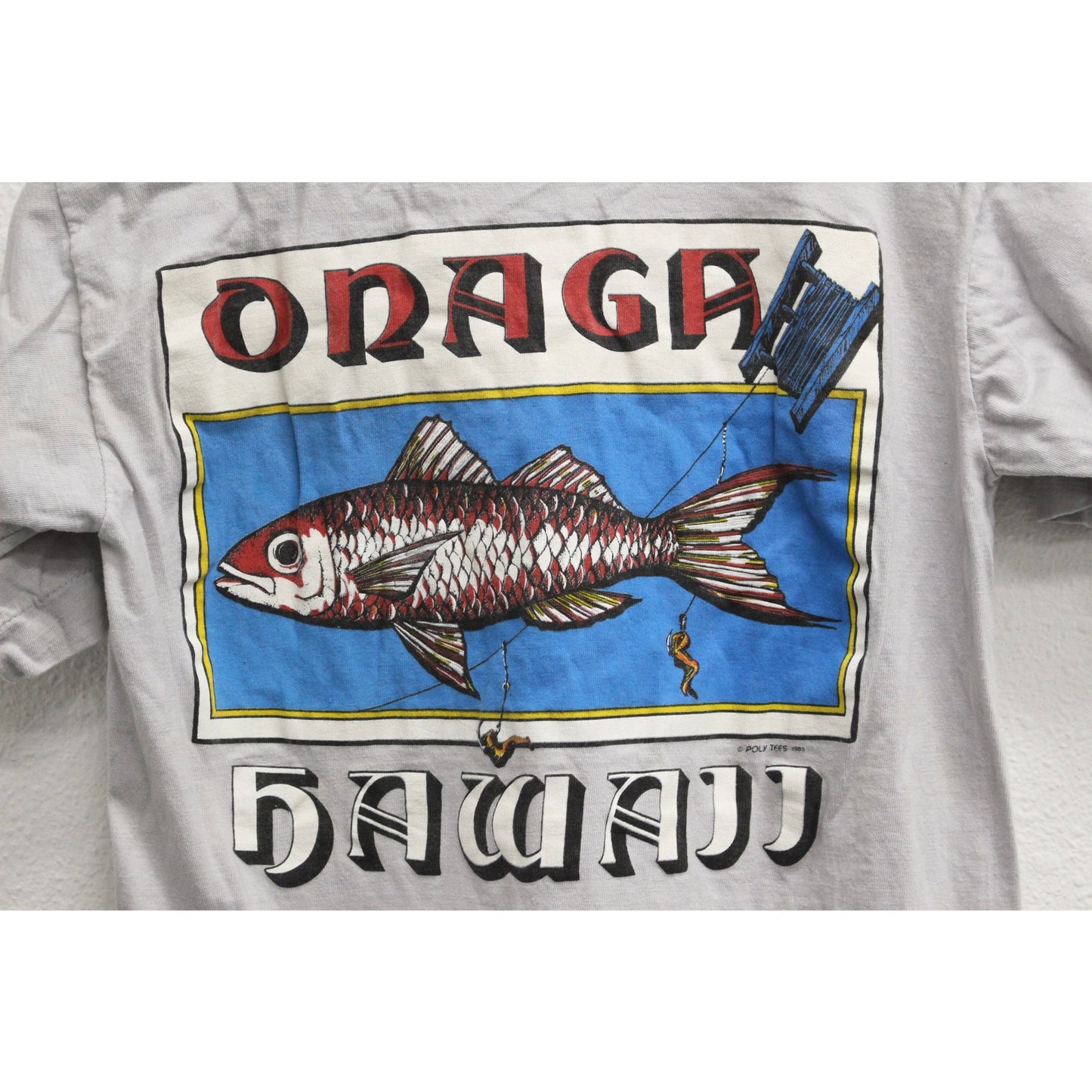 Vintage Hawaii Onaga Red Snapper T Shirt Medium