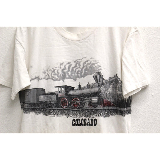 Vintage Colorado Railroad Train T Shirt XL