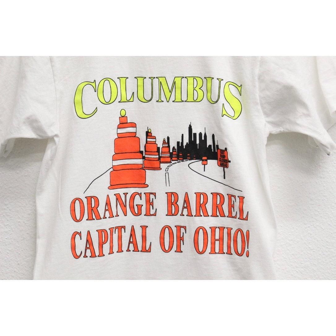 Vintage Columbus Ohio Orange Barrel Capital T Shirt Small