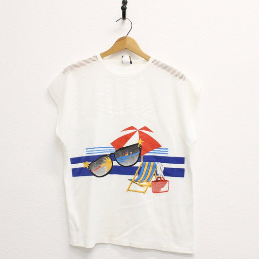 Vintage Beach T Shirt Large