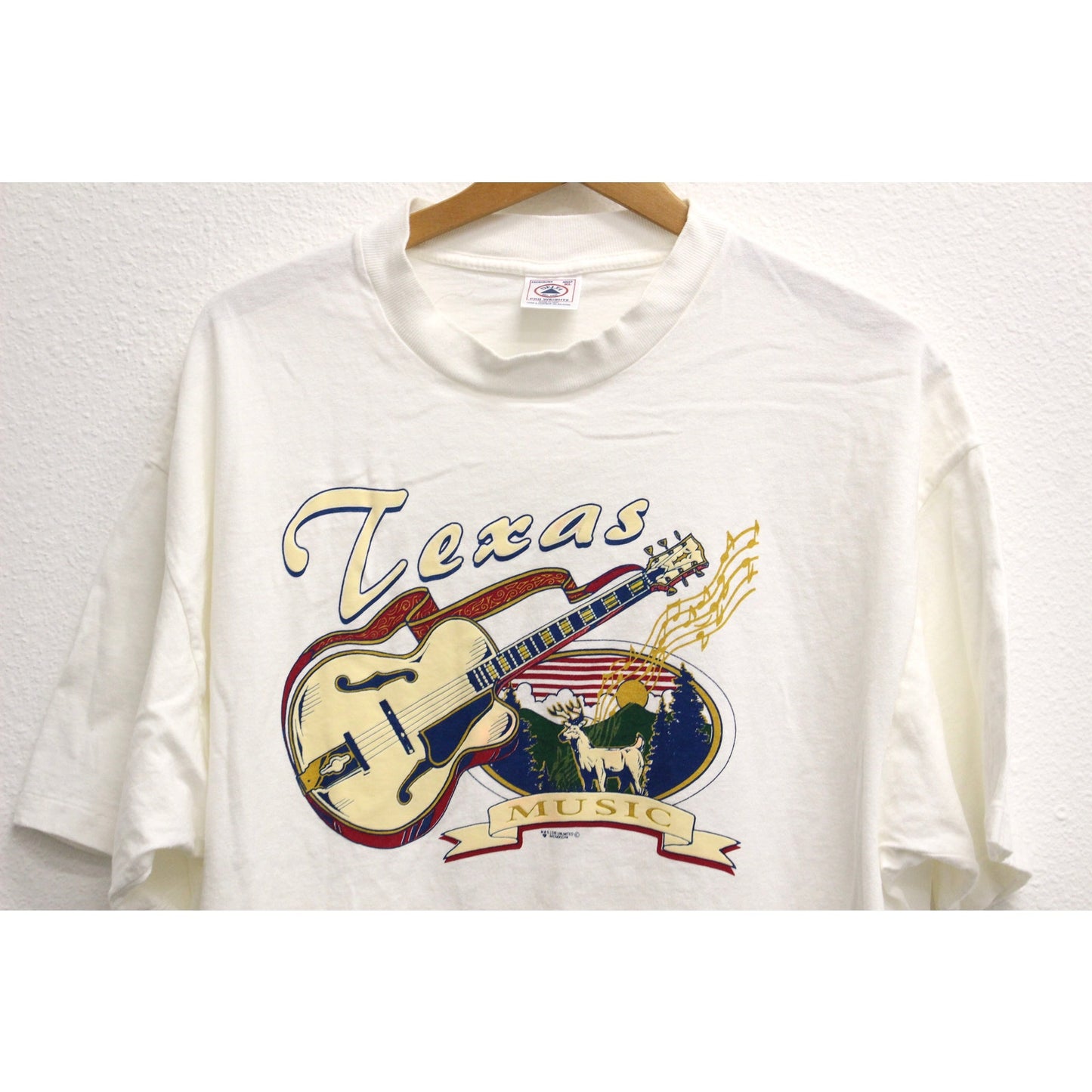 Vintage Texas Music Guitar T Shirt XL