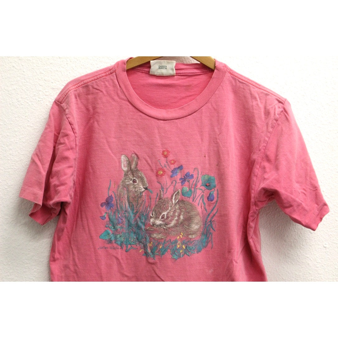 Vintage Bunny Rabbits T Shirt Medium