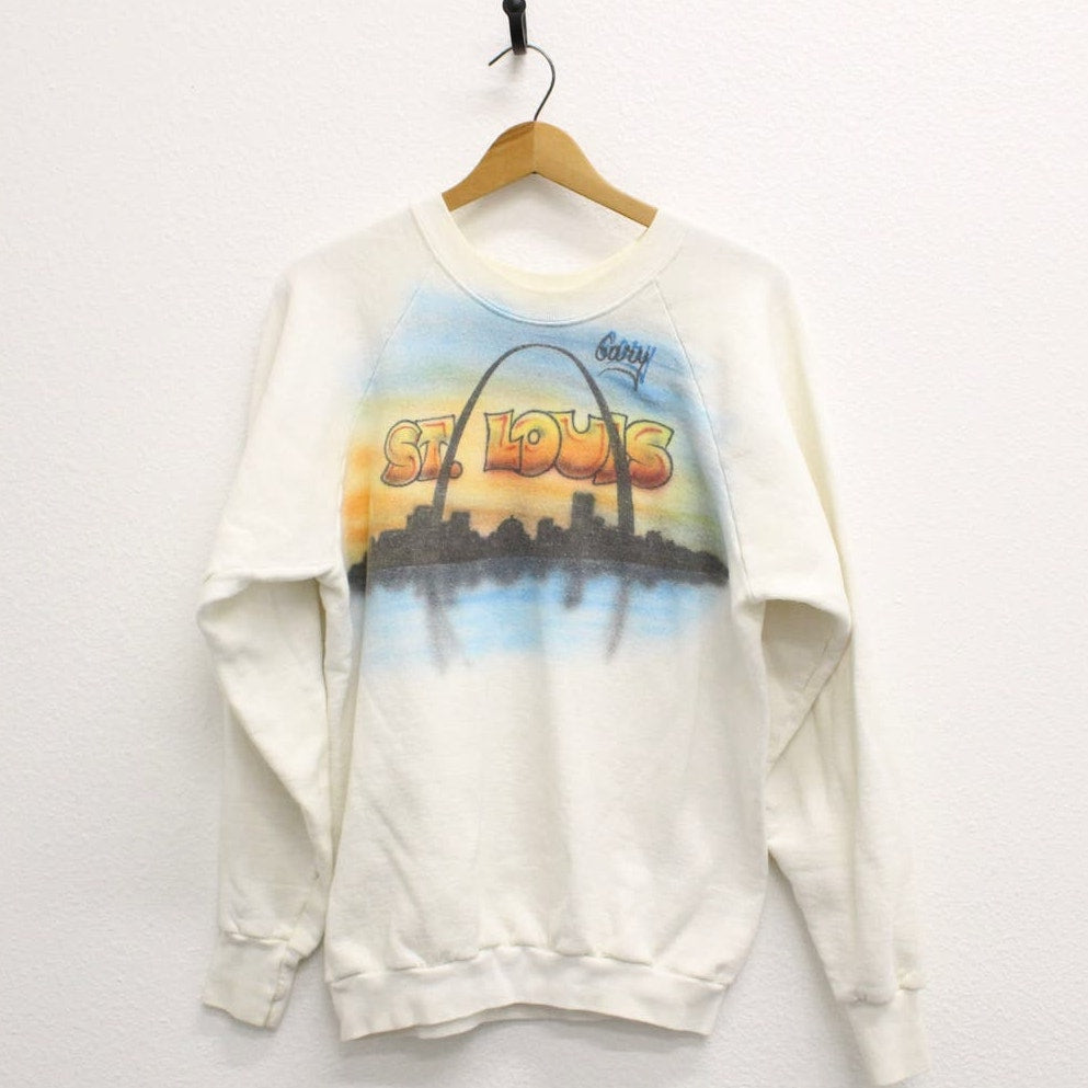 Vintage St Louis Gateway Arch Airbrushed Sweatshirt XL