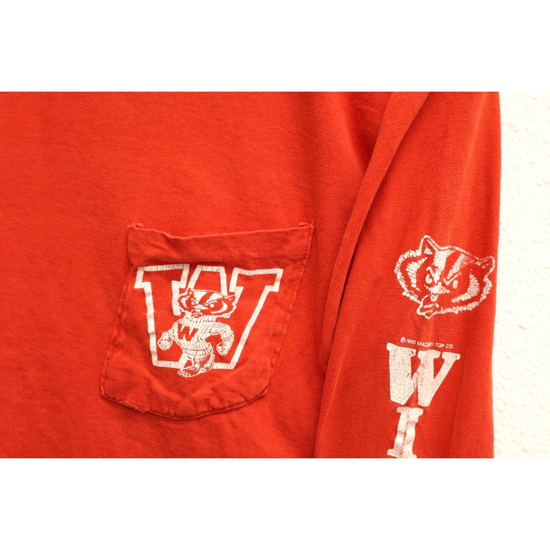 Vintage University of Wisconsin Badgers Long Sleeve T Shirt Medium