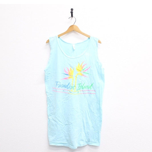 Vintage Paradise Island Hawaii Tank T Shirt Large