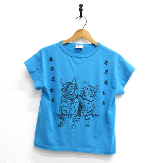 Vintage Cute Cat Duo T Shirt Medium